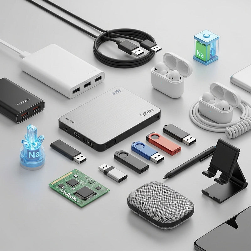 Tech gadgets like USB, SSD and electronic accessories for everyday use
