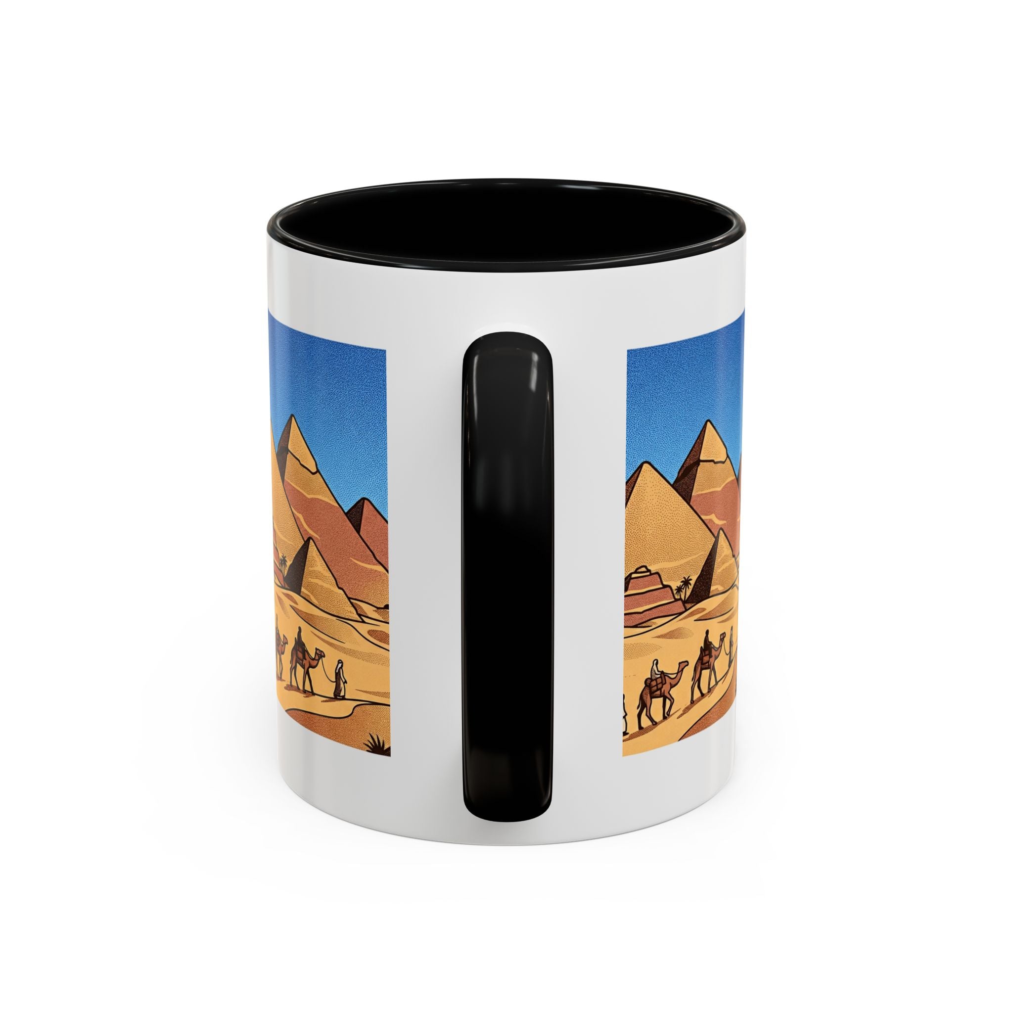 Egypt Pyramids Coffee Mug – Vintage Desert Camel Caravan Accent Mug