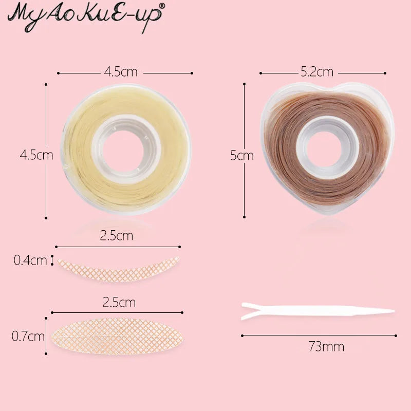 600pcs/Box Double eyelid tape eye lift tape clear Beige beauty Tool makeup tapes eyes bigger invisible Stickers for eyelids