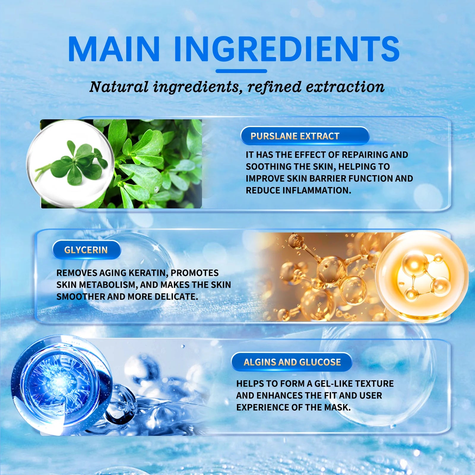 Anti-Aging HA Mask Powder 100g - With tweezers, deep hydration collagen boost. Wrinkle reducing facial care treatment formula.
