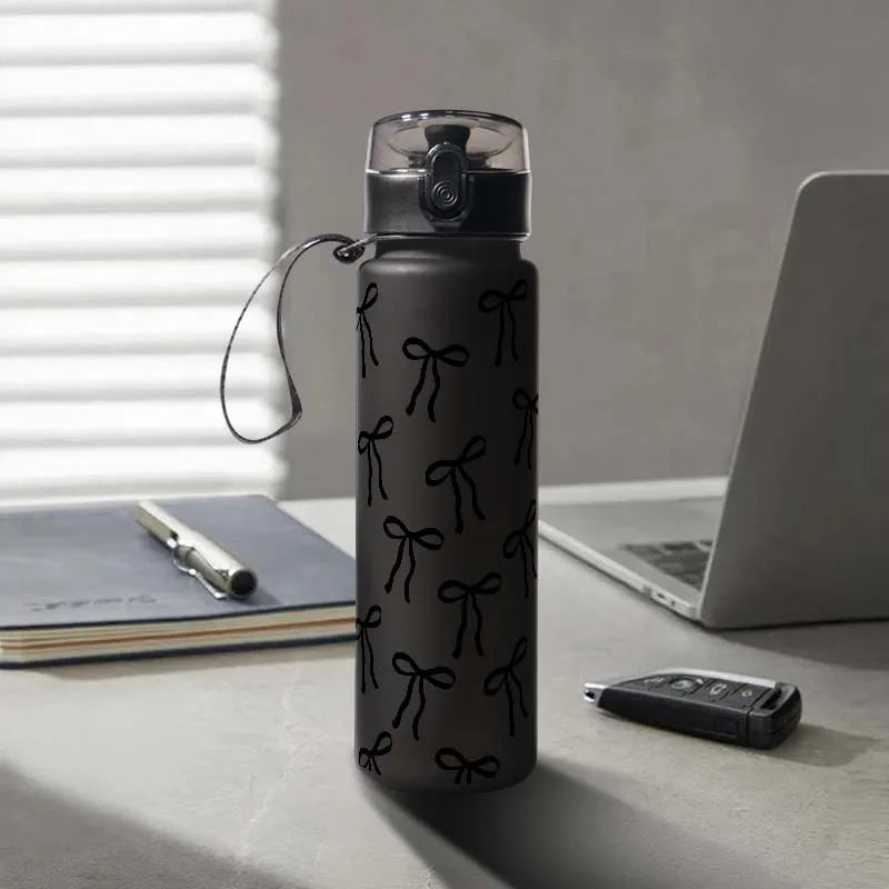Fashion Line Bow 750ml-BWBD/25.4 OZ Bottle - Leak-Proof, Portable Drinkware, Durable Outdoor Sports Mug Cup