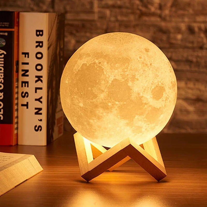 Moon Lamp 3D LED Night Light – Galaxy Moon Light for Bedroom & Gift
