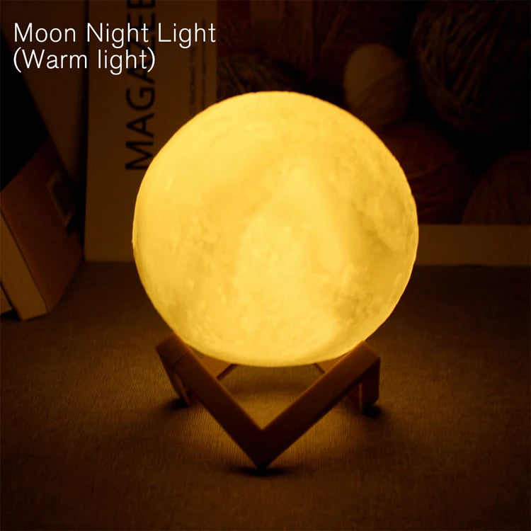 Moon Lamp 3D LED Night Light – Galaxy Moon Light for Bedroom & Gift