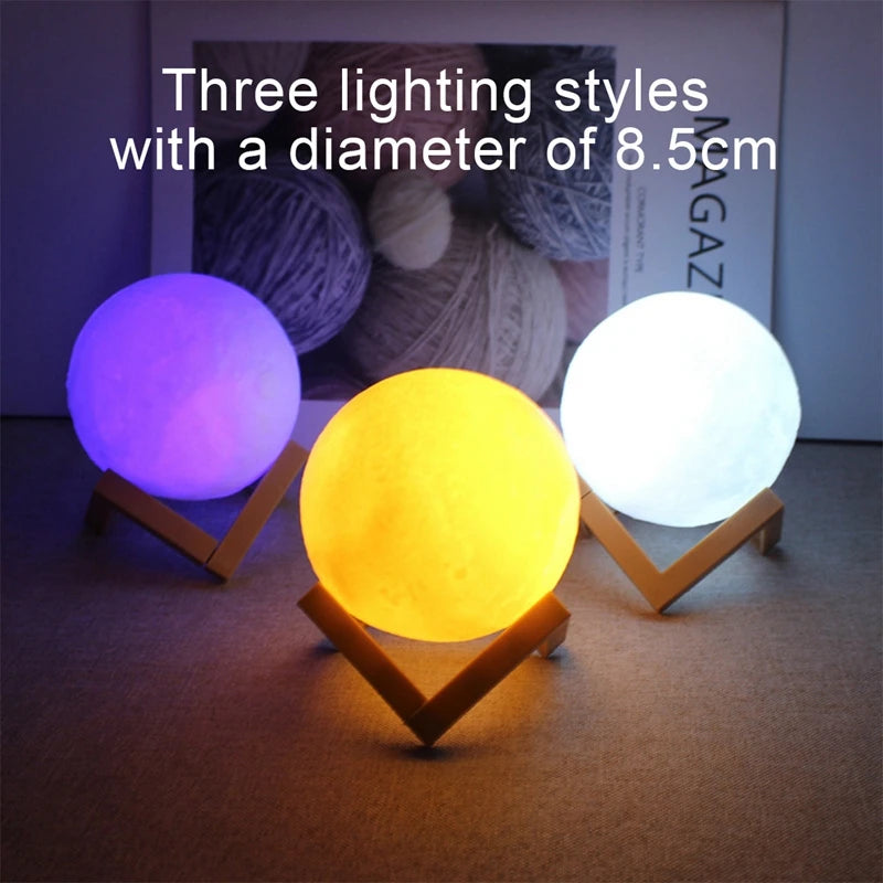Moon Lamp 3D LED Night Light – Galaxy Moon Light for Bedroom & Gift