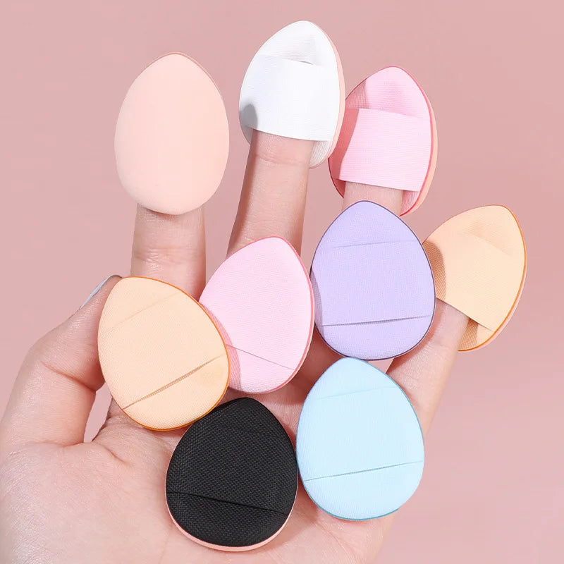 20pcs Mini Finger Air Cushion Puffs Professional Detail Cosmetic Sponge Puff Concealer Wet Dry Use Liquid Foundation Beauty Tool