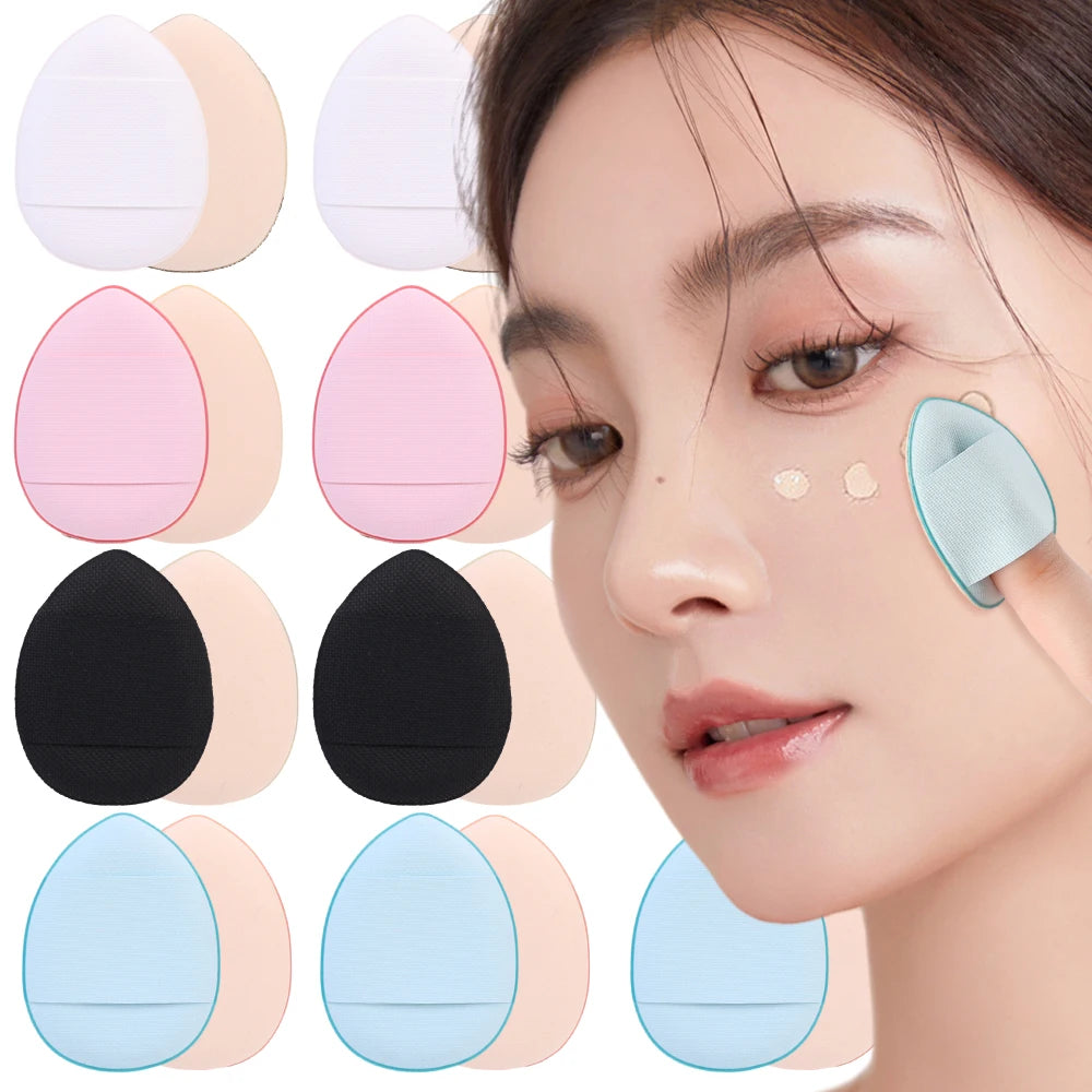 20pcs Mini Finger Air Cushion Puffs Professional Detail Cosmetic Sponge Puff Concealer Wet Dry Use Liquid Foundation Beauty Tool