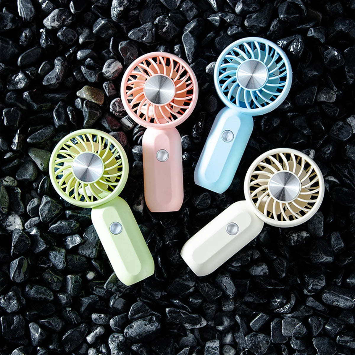 Handheld small fan mini portable super strong wind student mute portable small fan outdoor heat dissipation artifact