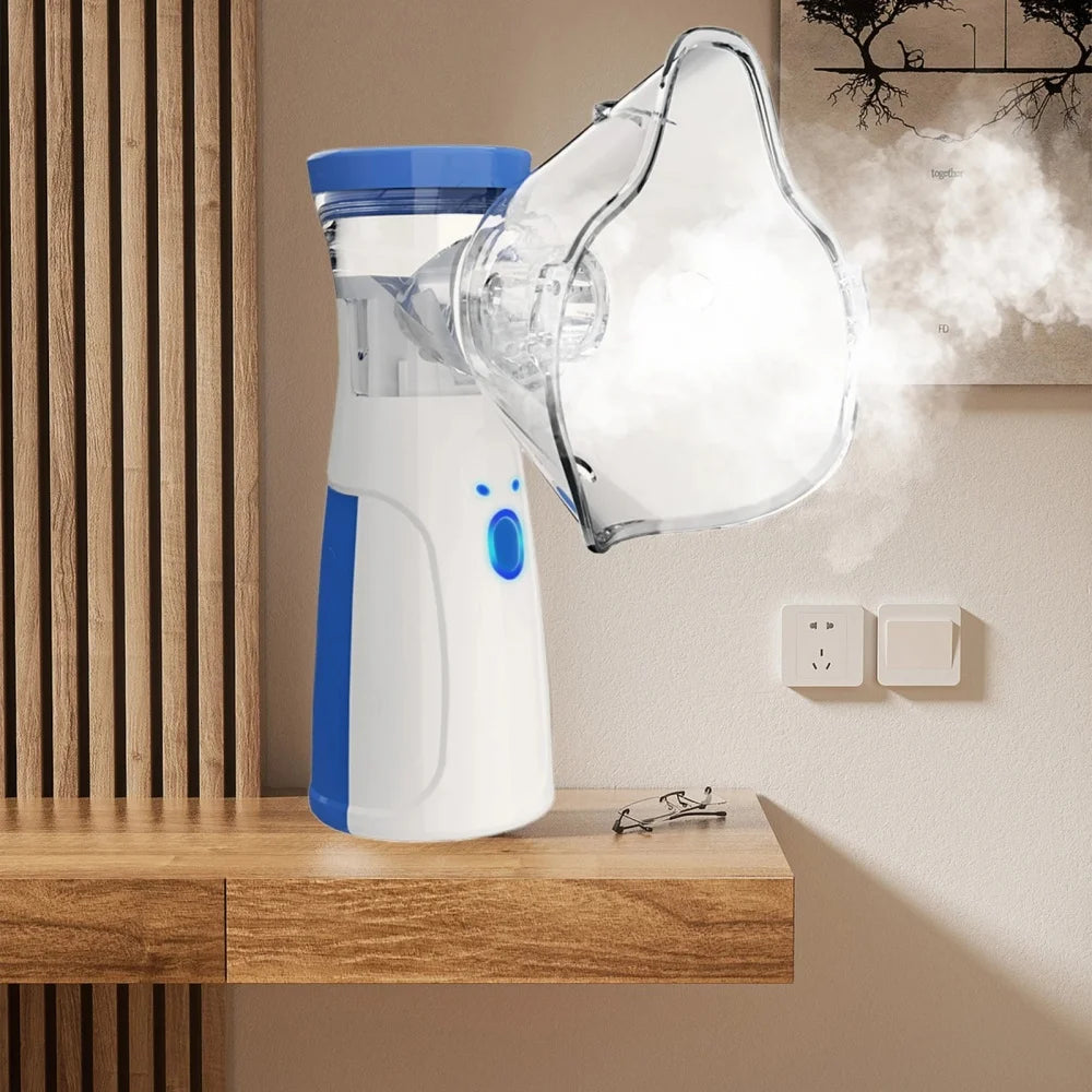Mini Rechargeable Facial Steamer Silent Mesh Nebulizer Handheld Portable Humidifier for Face Rehydration Skin Care Tool