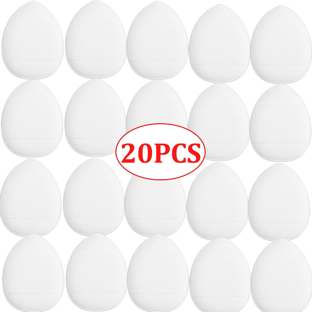 20pcs Mini Finger Air Cushion Puffs Professional Detail Cosmetic Sponge Puff Concealer Wet Dry Use Liquid Foundation Beauty Tool