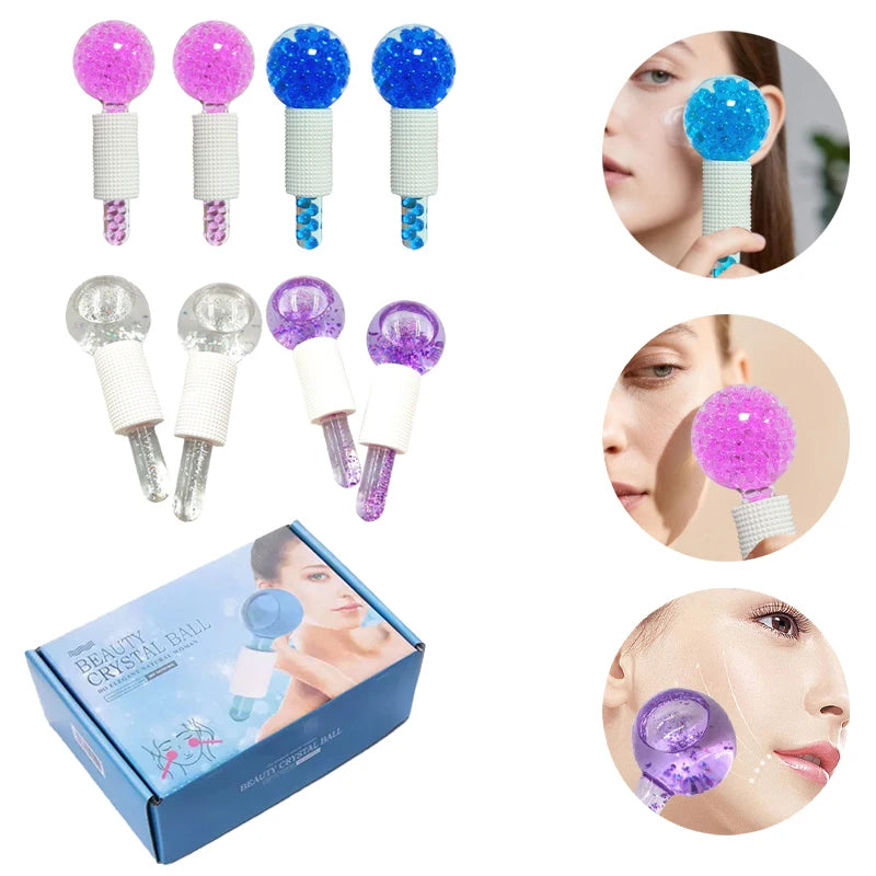 2PCS Ice Roller Balls for Face Cooling Massage and Puffiness Relief - Facial Skincare Tools