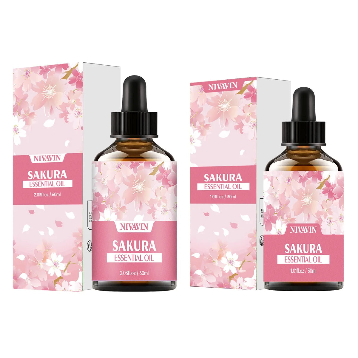 NIVAVIN 30ml/60ml/100ml Sakura Plant Extract Facial Skincare Essential Oil, Rich and Long-lasting Fragrance