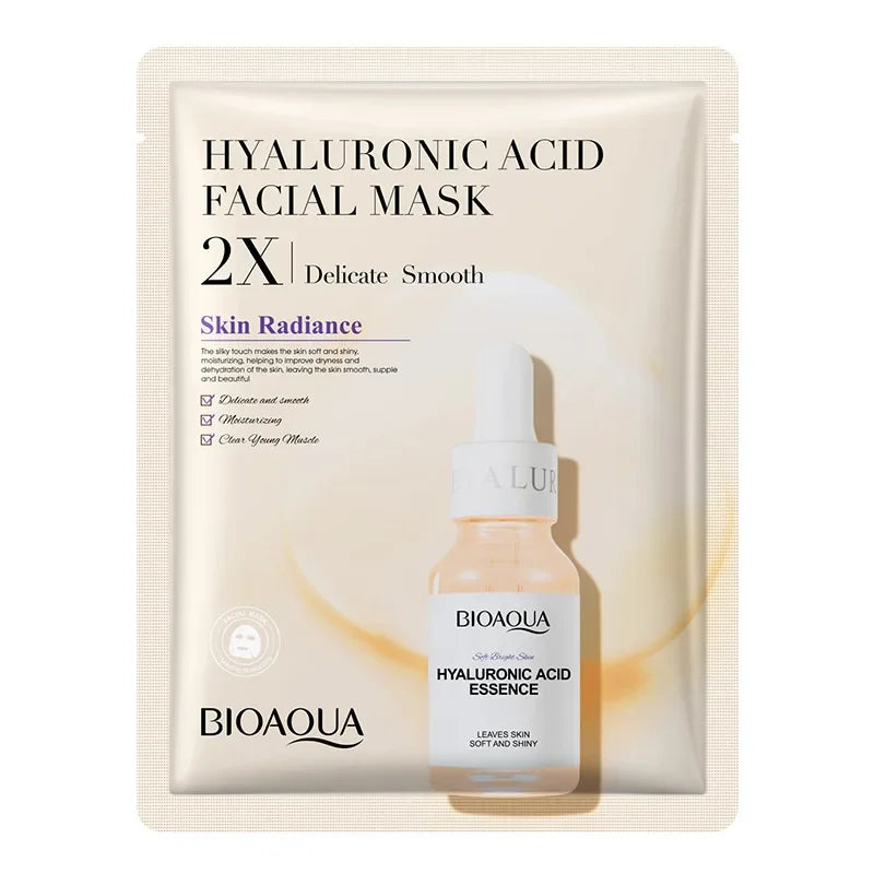 10pcs Centella Collagen Face Mask Moisturizing Refreshing Sheet Masks Hyaluronic Acid Facial Anti-Wrinkle  Anti-aging Mask