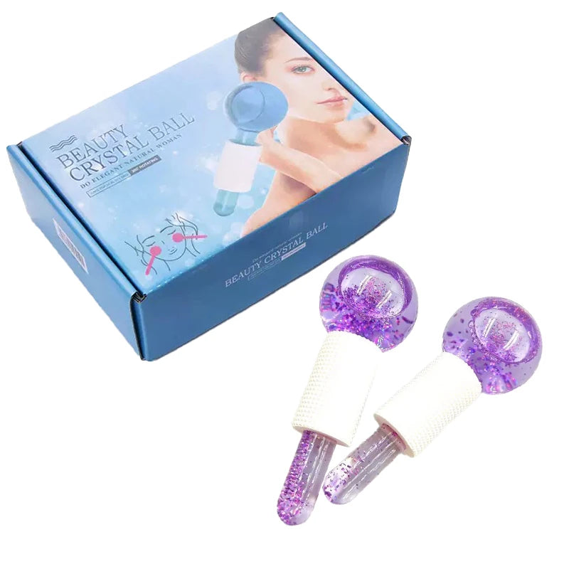 2PCS Ice Roller Balls for Face Cooling Massage and Puffiness Relief - Facial Skincare Tools