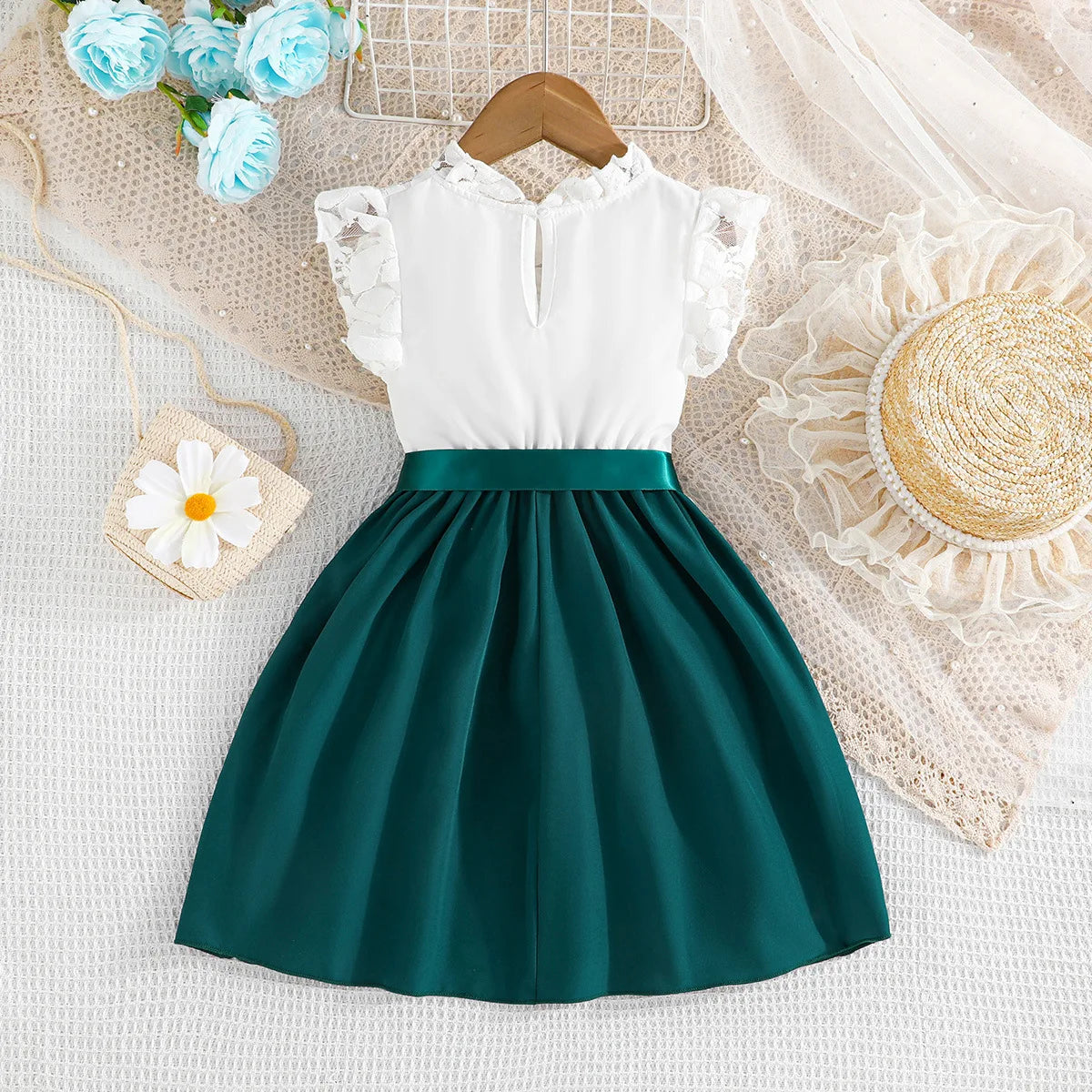 Baby Girls Sleeveless Dresses Summer Birthday Party Princess Dress 4-7 Years