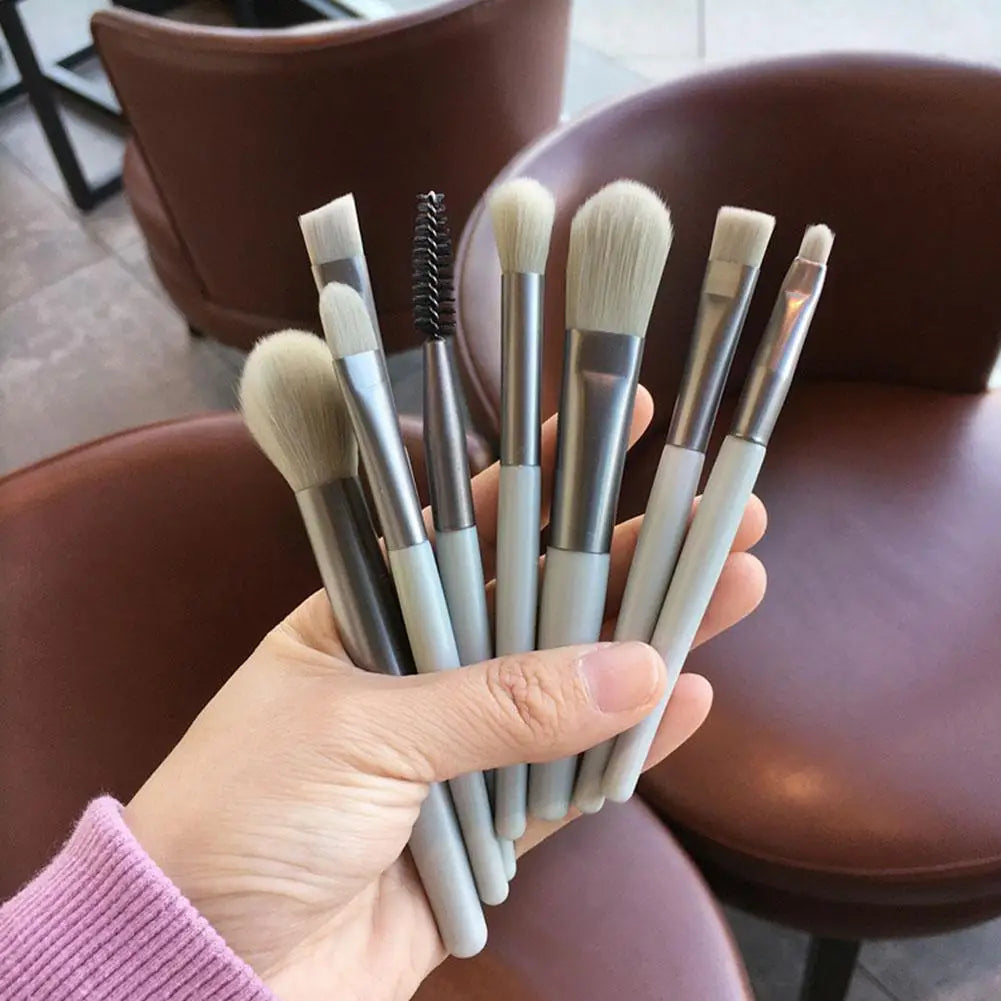 8Pcs/lot Mini Make-up Brush Set Ins Portable Travel Makeup Brush Eye Shadow Foundation Refresh Hand Soft Hair Beauty Tool