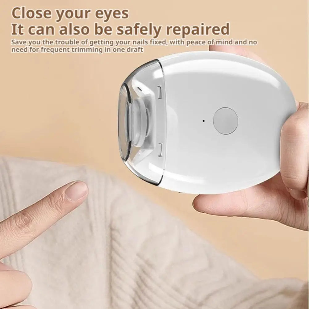 2 IN 1 Electric Nail Clipper Cutter With LED Light Automatic Nail Grinder Trimmer For Baby Adult Mini Manicure Tools Nail Care
