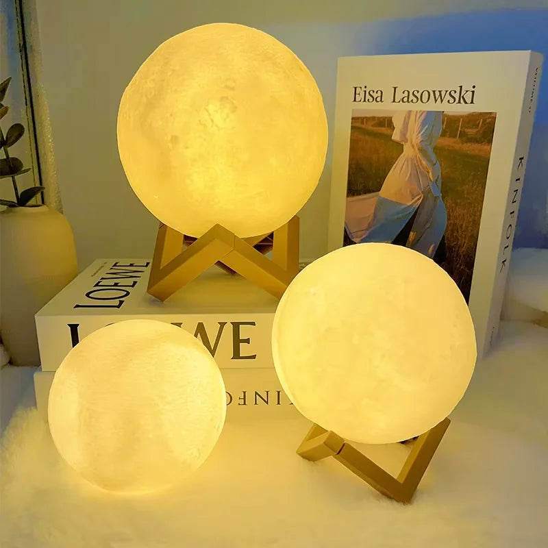 Moon Lamp 3D LED Night Light – Galaxy Moon Light for Bedroom & Gift