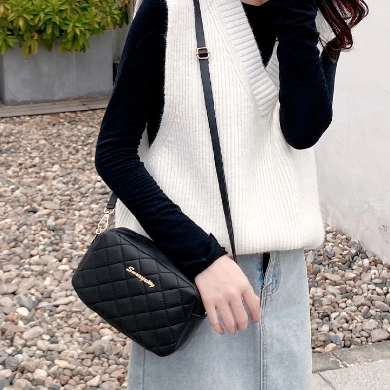 2026 Tassel Small Messenger Bag For Women Trend Lingge Embroidery Camera Female Shoulder Bag Fashion Chain Ladies Crossbody Bags