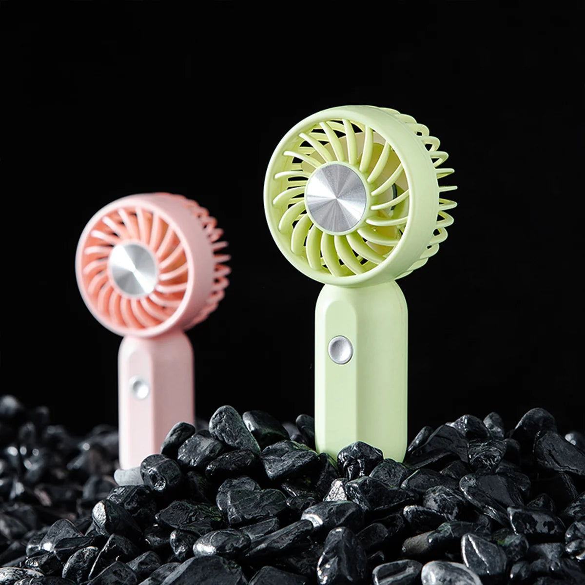 Handheld small fan mini portable super strong wind student mute portable small fan outdoor heat dissipation artifact