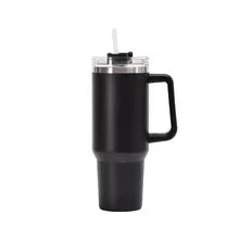 1200ML Metal Vacuum Insulated Cup Stainless Steel Portable Water Cup Refrigerated Vacuum Insulated Straw Leak-proof Lid