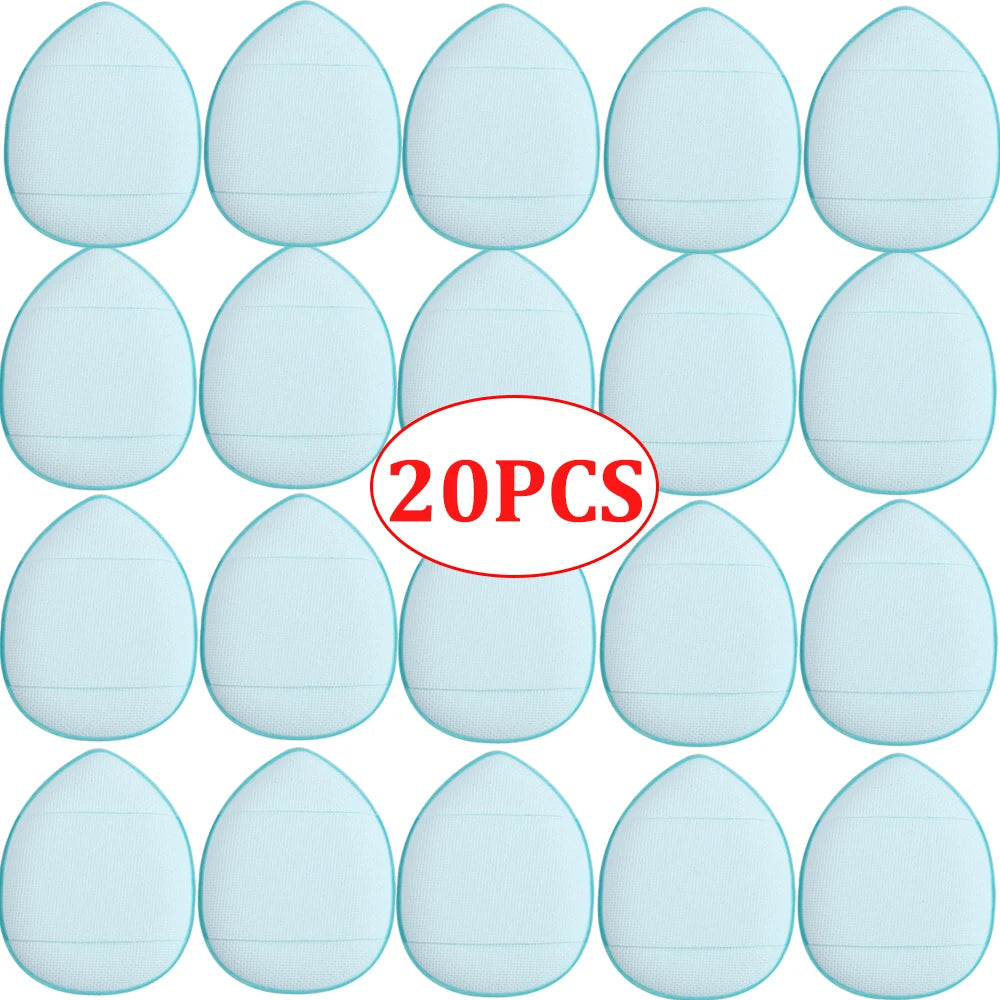 20pcs Mini Finger Air Cushion Puffs Professional Detail Cosmetic Sponge Puff Concealer Wet Dry Use Liquid Foundation Beauty Tool