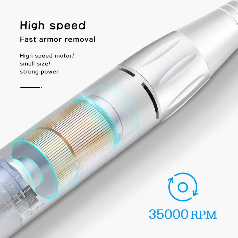 35000RPM DC 3 & 5 PIN Electric Nail With Low Noise Professional Drill Pen For Gel Nails Handpiece Manicure Beauty Tool Nail