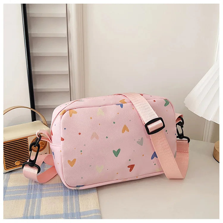 New Fashion Women Crossbody Bags Makeup Bag Women Trend Lingge Embroidery Camera Shoulder Bag Design Nylon Small Messenger Bag