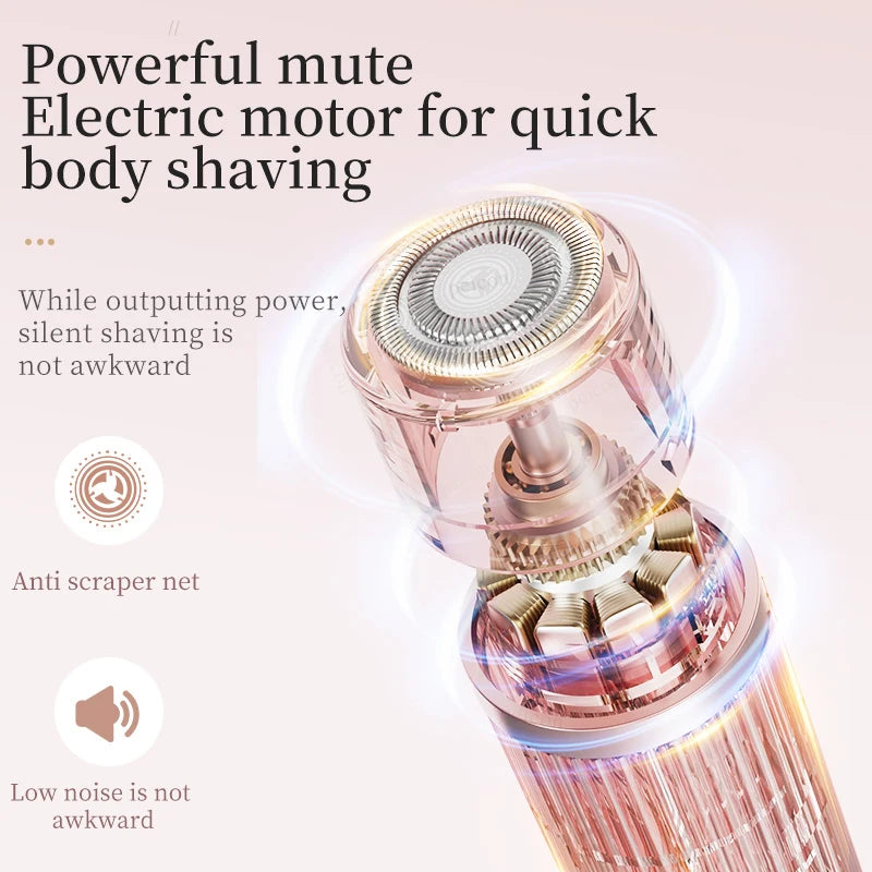 Women's Portable Electric Shaver Body Hair Trimmer Painless Epilator for Whole Body Flawless Shaving Skin Care Device