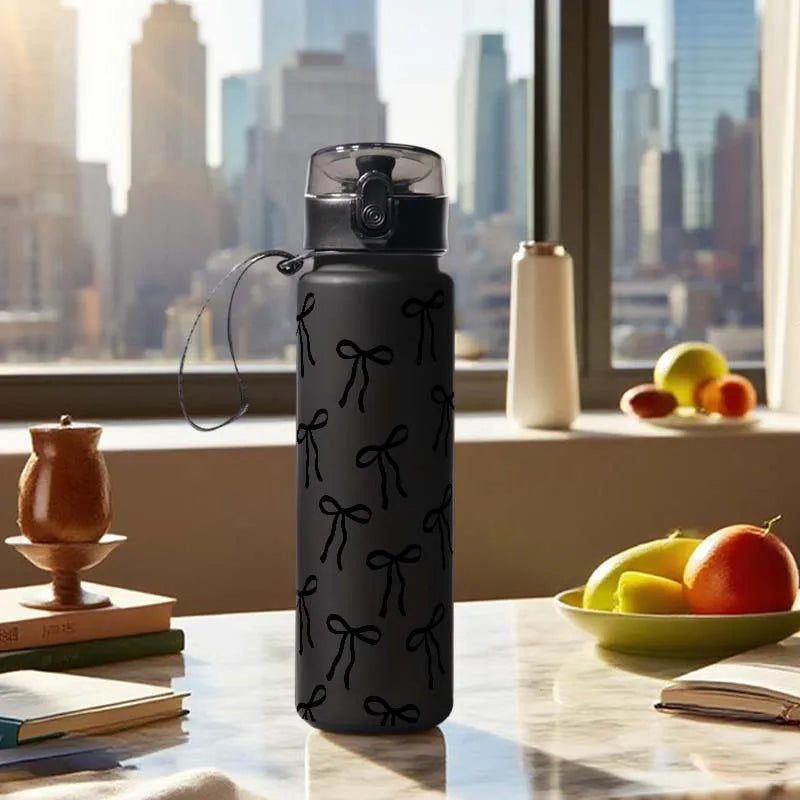 Fashion Line Bow 750ml-BWBD/25.4 OZ Bottle - Leak-Proof, Portable Drinkware, Durable Outdoor Sports Mug Cup