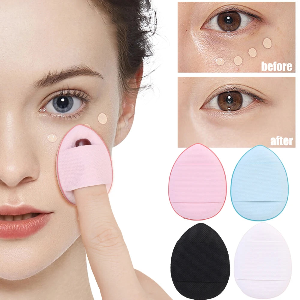 20pcs Mini Finger Air Cushion Puffs Professional Detail Cosmetic Sponge Puff Concealer Wet Dry Use Liquid Foundation Beauty Tool