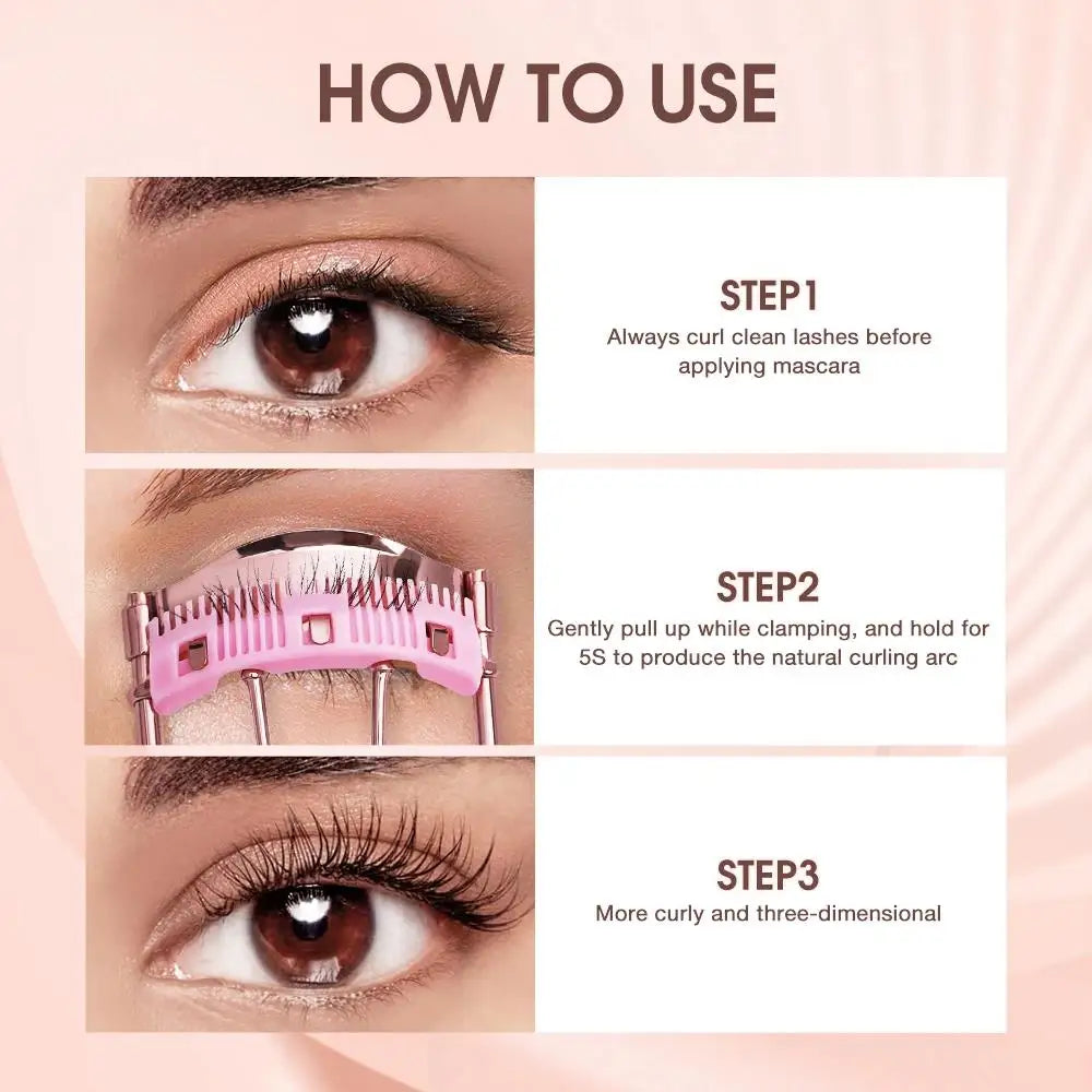 Universal Eyelash Curler With Comb For Lash Lifting And Curling Natural Long Lasting Eye Makeup Beauty Tool