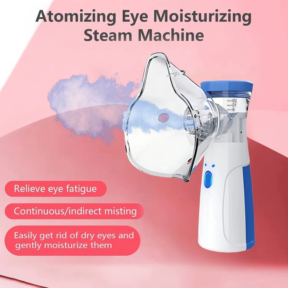 Mini Rechargeable Facial Steamer Silent Mesh Nebulizer Handheld Portable Humidifier for Face Rehydration Skin Care Tool