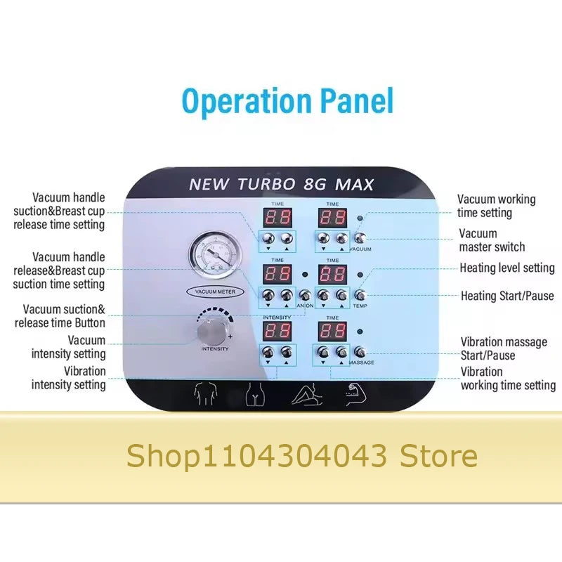 3 in 1 G8 vibration massage vacuum slimming fat removal breast butt buttock lifting s shape body machine 2025