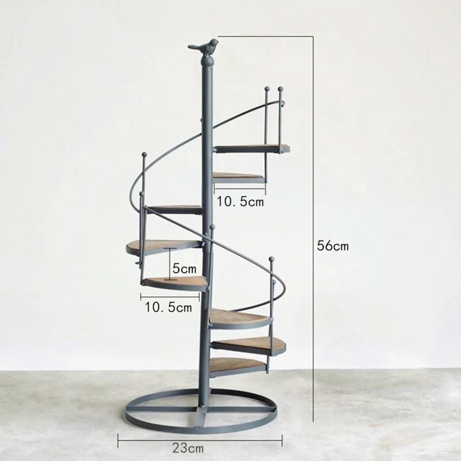 Rotating Ladder Design Spiral Plant Stand Iron Flower Pot Holder Shelf Space Saving Flower Pot Rack Display Home Garden Decor