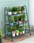 Iron Flower Pot Stands 3 Layers Plant Shelf Stand Succulent Rack Balcony Simple Indoor Garden Shelves Shoes Book Rack Home Decor