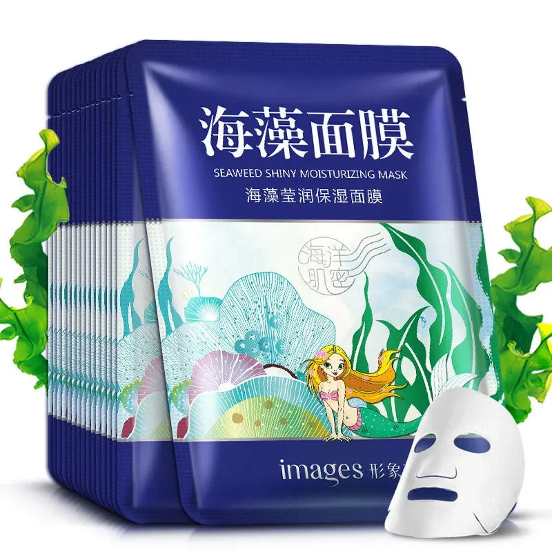 10pcs Centella Collagen Face Mask Moisturizing Refreshing Sheet Masks Hyaluronic Acid Facial Anti-Wrinkle  Anti-aging Mask