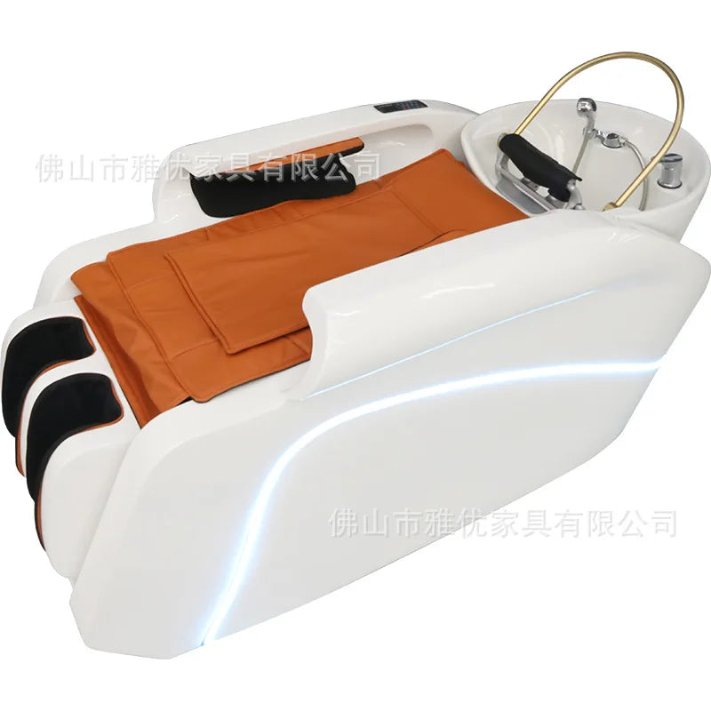 High-end Hair Salon Intelligent Electric Massage Shampoo Bed Barber Shop Special Water Circulation Fumigation Head Treatment Hai