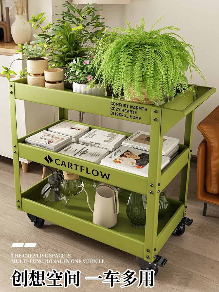 Luxury Style Metal Indoor Plant Stand Movable Balcony Pot Display Rack Floor Storage Organizer Greenery Iron Flower Holder