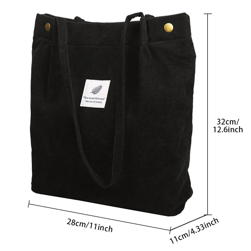 Women Corduroy Handbag New Style Shoulder Bag Vintage Small Square bags Casual Tote Female Fashion Trend Crossbody Bags