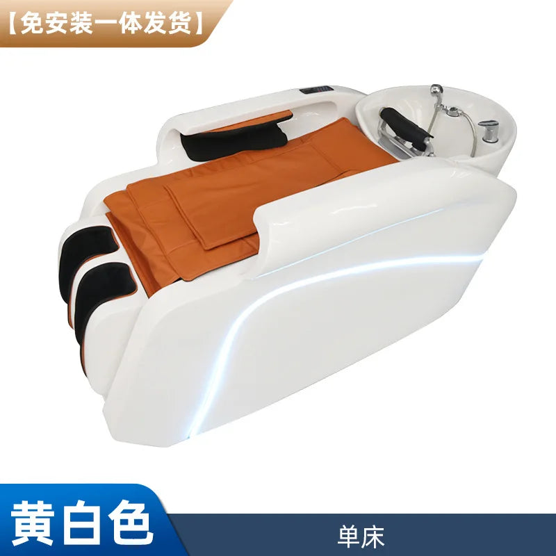 High-end Hair Salon Intelligent Electric Massage Shampoo Bed Barber Shop Special Water Circulation Fumigation Head Treatment Hai
