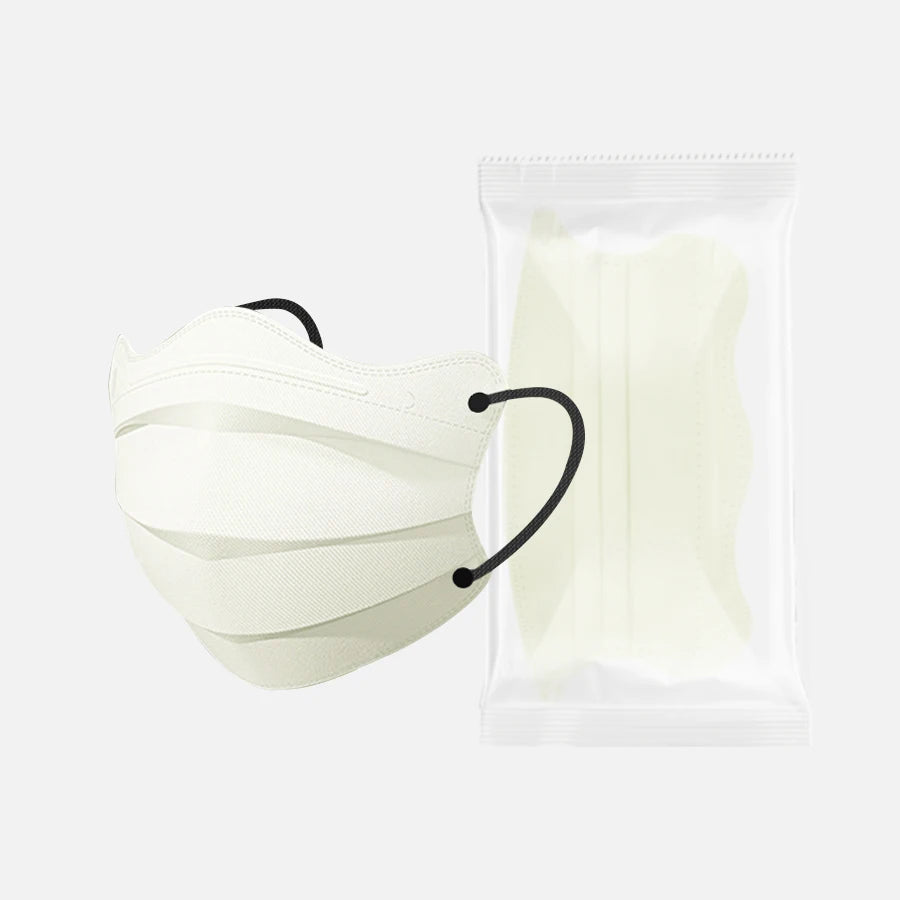 1-100pcs Disposable Face Mask Individually Wrapped 3 Layer Morandi Color Protective Anti Dust Face Cover Fashion Shape Design M