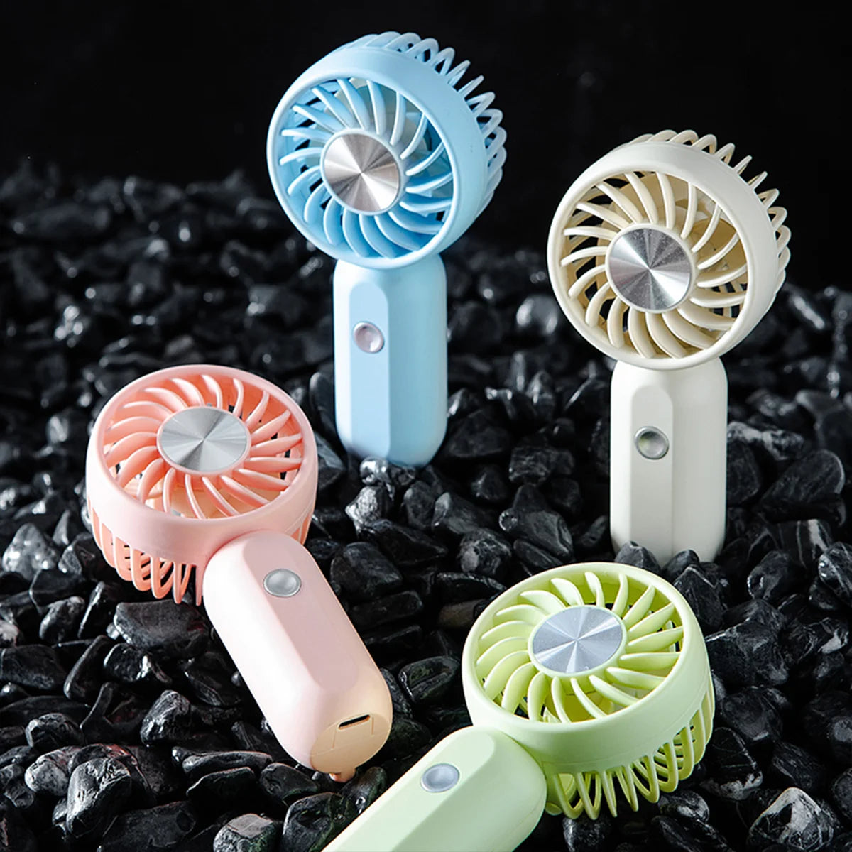 Handheld small fan mini portable super strong wind student mute portable small fan outdoor heat dissipation artifact