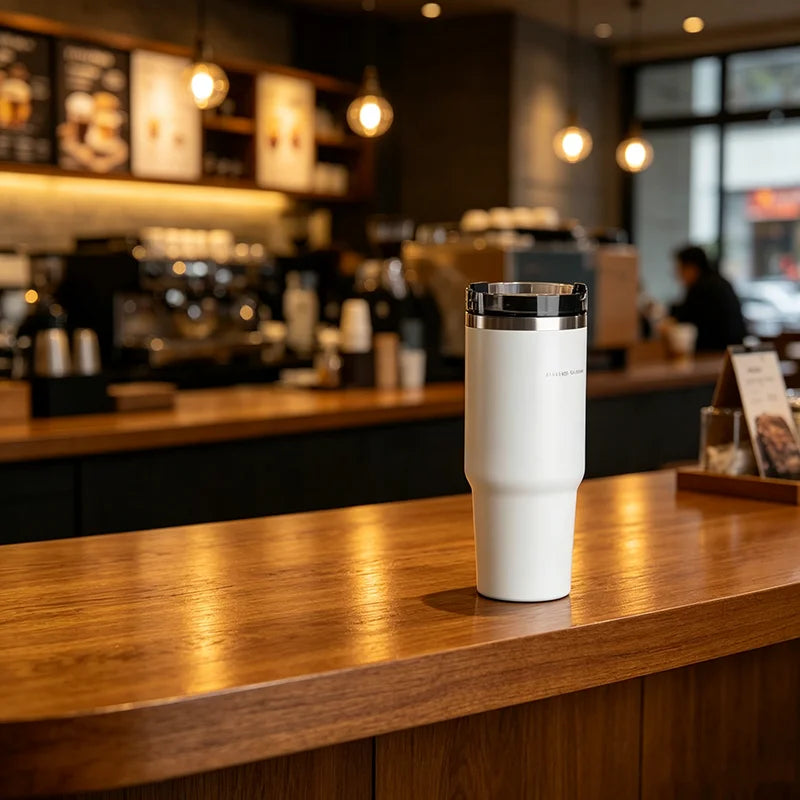 Anti-Leak Vacuum Insulated Mug | Stainless Steel Cup With Straw For Daily & Outdoor