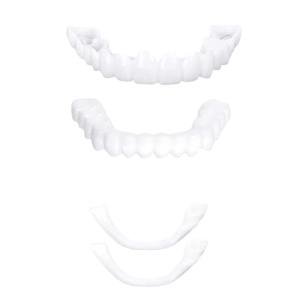 Snap-On Smile Teeth Cover – Instant Whitening Cosmetic Denture (2 Pairs)