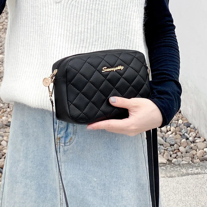 2026 Tassel Small Messenger Bag For Women Trend Lingge Embroidery Camera Female Shoulder Bag Fashion Chain Ladies Crossbody Bags