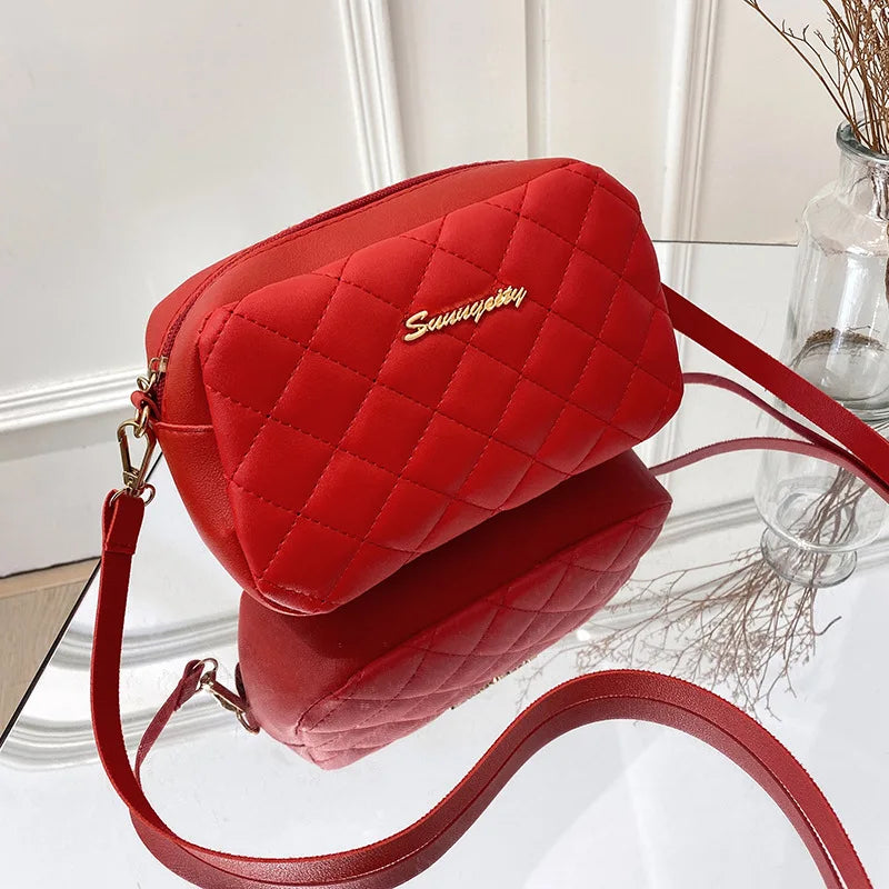 2026 Tassel Small Messenger Bag For Women Trend Lingge Embroidery Camera Female Shoulder Bag Fashion Chain Ladies Crossbody Bags