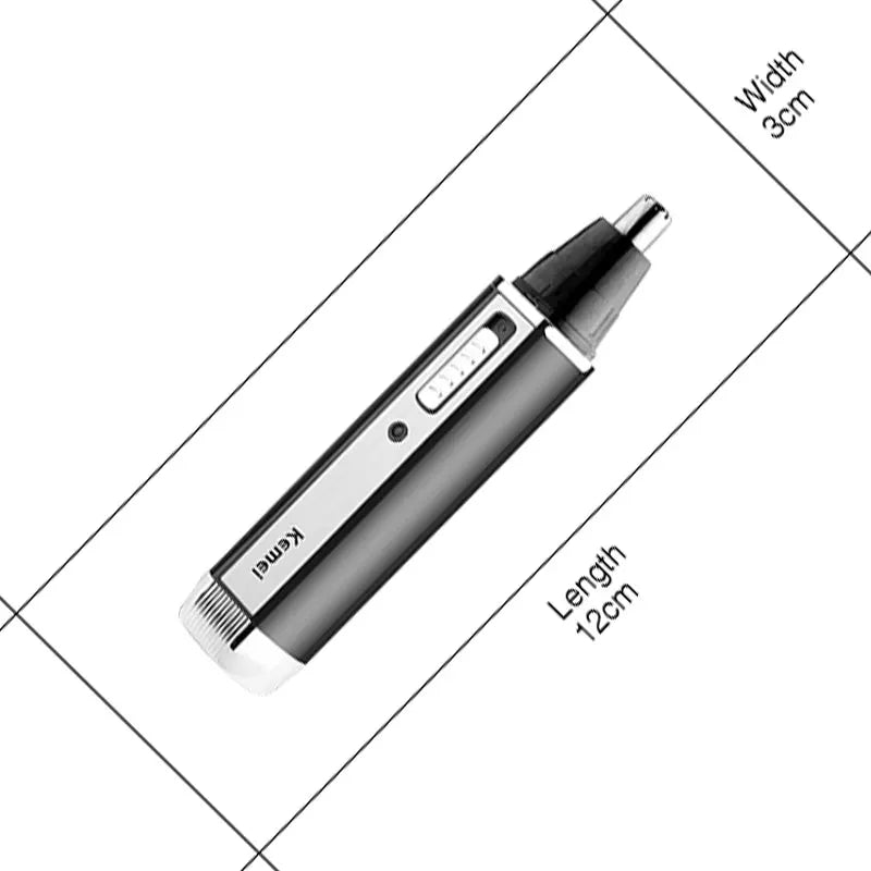 Keme 4in1 Rechargeable Nose Trimmer For Men&Women Face Body Hair Beard Eyebrow Trimmer Ear Cleaner Cutting Nose Hair Shaver Set